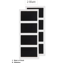 Kreideetikett 85 x 50 mm, 8 Stück