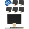 Kreidetafel mit Holzständer, 6 Stück plus Stift