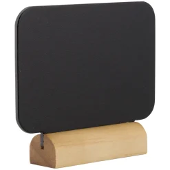 Mini Kreidetafel mit Holzsockel, 4 Stück plus Stift