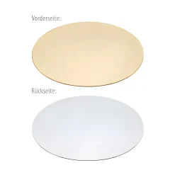 Pappscheibe Ø 200 mm gold/silber,  50 Stück