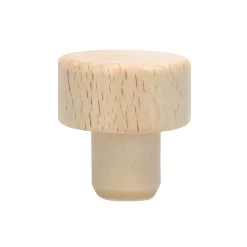 PE-Stopfen 15 mm mit Holzscheibe Ø 29 mm