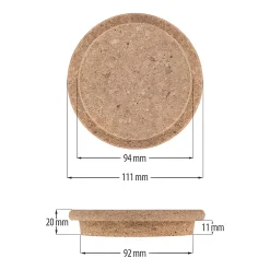 Pilzkorken 92/94 mm, auch für WECK RR 100