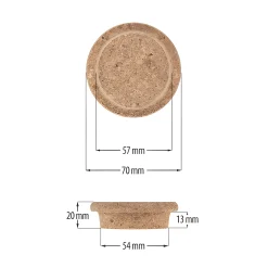 Pilzkorken 54/57 mm, auch für WECK RR 60