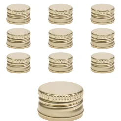 PP 31,5 gold Aluminium ohne Rollrand, 10 Stück