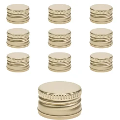 PP 28 gold Aluminium ohne Rollrand, 10 Stück