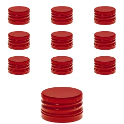 PP 28 rot Aluminium mit Originalitätsring, 10 Stück