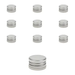 PP 18 silber Aluminium ohne Rollrand, 10 Stück