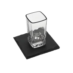 Schieferuntersetzer 10 x 10 cm, 4er Pack