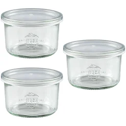 Servierglas 200 ml mit Schnappdeckel, 3er Set