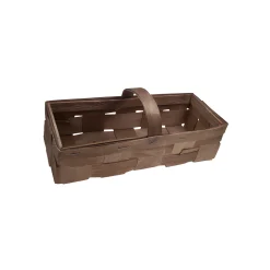 Spankorb mit Henkel geräuchert, 27 x 11 cm