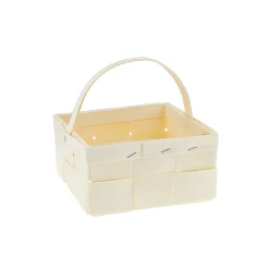 Spankorb mit Henkel natur, 15,5 x 15,5 cm