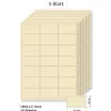 Steffis Etiketten 63,5 x 38,1 mm creme - 5 Blatt A4