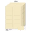 Steffis Etiketten 82 x 52 mm creme - 5 Blatt A4