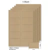 Steffis Etiketten 82 x 52 mm natur - 5 Blatt A4