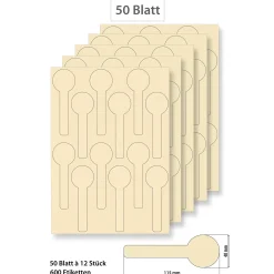 Steffis Siegeletiketten creme - 50 Blatt A4