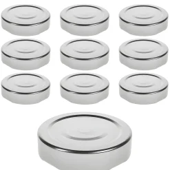 TO 58 Deep silber past. mit Button, 10 Stück