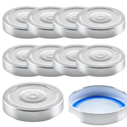 TO 66 Deep silber past. mit Button BLUESEAL, 10 Stück