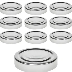 TO 66 Deep silber past. mit Button, 10 Stück