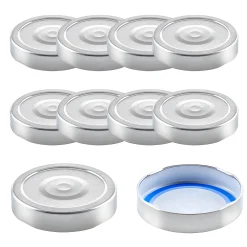 TO 66 Deep silber ster. mit Button BLUESEAL, 10 Stück