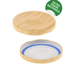 TO  82 Holzdekor matt past. mit Button BLUESEAL, 10 Stück