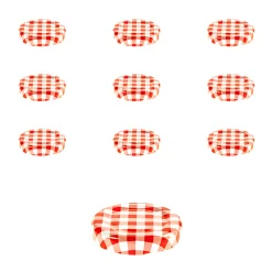 TO  43 kariert rot/weiß past., 10 Stück