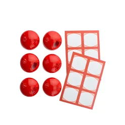 TO 38 Multikappe 6er plus 12 Etiketten, rot