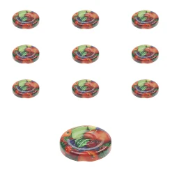 TO  48 Obstdekor past. mit Button, 10 Stück