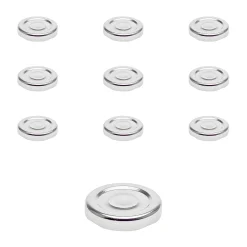 TO  43 silber past. mit Button, 10 Stück