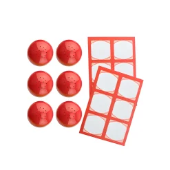 TO 38 Streuerkappe 6er plus 12 Etiketten, rot