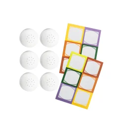 TO 38 Streuerkappe 6er plus 12 Etiketten, weiß