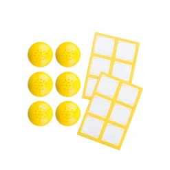 TO 38 Streuerkappe 6er plus 12 Etiketten, gelb