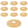 TO 53 Trinkhalmdeckel Holzdekor, Loch Ø 13 mm, 10 Stück