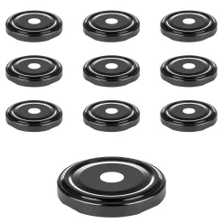 TO 58 Trinkhalmdeckel schwarz, Loch Ø 13 mm, 10 Stück
