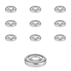 TO 43 Trinkhalmdeckel silber, Loch Ø 13 mm, 10 Stück