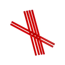 Trinkhalm wiederverwendbar 19 cm, Ø 7,7 mm, 6er Pack, rot