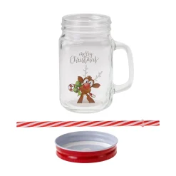 Trinkhalmglas 'Rentier' 500 ml