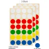 Vielzweck-Etiketten 'Punkte in 5 Farben' Ø 16 mm, 84 Stück