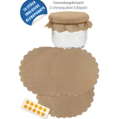 Vliesdeckchen Ø 150 mm natur, 10 Stück