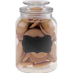 Vorratsglas 1200 ml beschreibbar mit Glasdeckel, 4er Pack