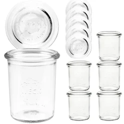 WECK-Mini-Sturzglas 160 ml + Glasdeckel, 6er Set