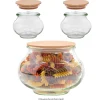 WECK-Schmuckglas  220 ml mit Holzdeckel, 3er Set
