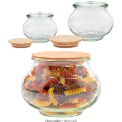 WECK-Schmuckglas mit Holzdeckel, 3 Größen