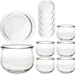 WECK-Tulpenglas 580 ml + Glasdeckel, 6er Set