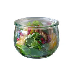 WECK-Tulpenglas 580 ml mit Klarsichtdeckel, 6er Set