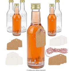 Weihnachtsflasche 'Winterlandschaft', 6er Set