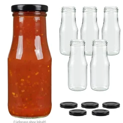 Weithalsflasche 250 ml, 6er Set