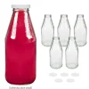 Weithalsflasche 500 ml mit Facetten, 6er Set