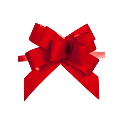 Ziehschleife Paperlook ca. 50 mm, rot, 10 Stück