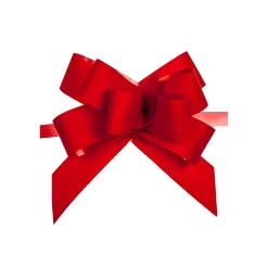 Ziehschleife Paperlook ca. 80 mm, rot, 100 Stück